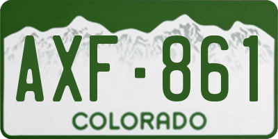 CO license plate AXF861