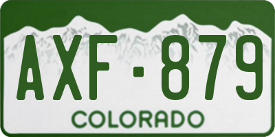 CO license plate AXF879