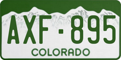 CO license plate AXF895