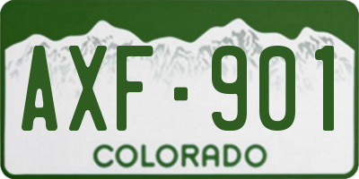 CO license plate AXF901
