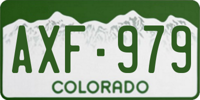 CO license plate AXF979