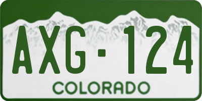 CO license plate AXG124
