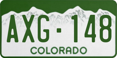 CO license plate AXG148