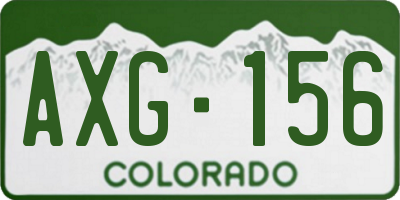 CO license plate AXG156