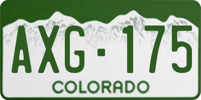 CO license plate AXG175