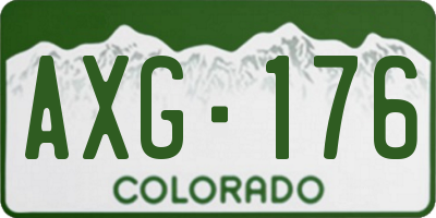 CO license plate AXG176