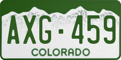 CO license plate AXG459