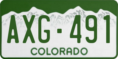 CO license plate AXG491