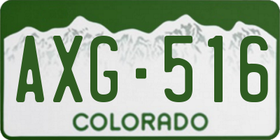 CO license plate AXG516