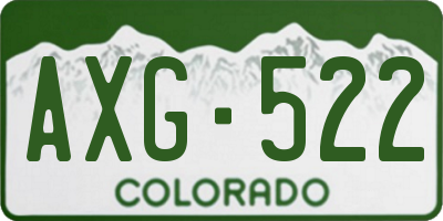 CO license plate AXG522