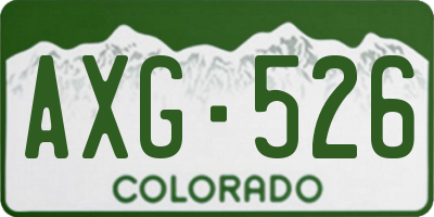CO license plate AXG526
