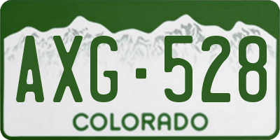CO license plate AXG528