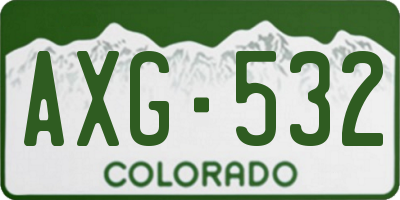 CO license plate AXG532