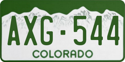 CO license plate AXG544