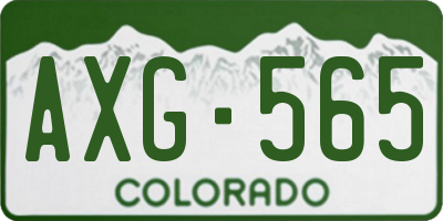 CO license plate AXG565