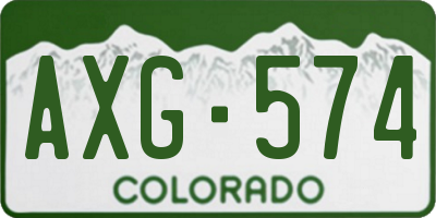 CO license plate AXG574