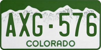 CO license plate AXG576