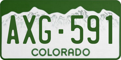 CO license plate AXG591