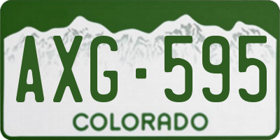 CO license plate AXG595