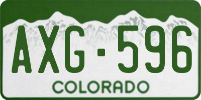 CO license plate AXG596
