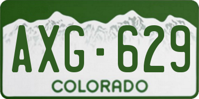 CO license plate AXG629