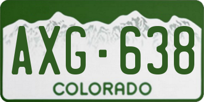CO license plate AXG638