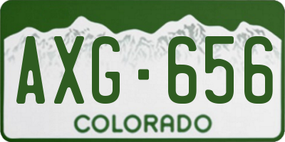 CO license plate AXG656
