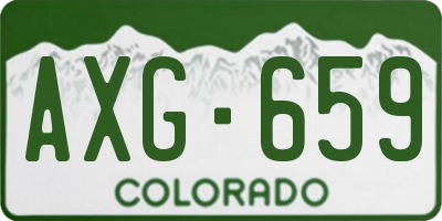 CO license plate AXG659