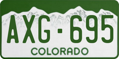 CO license plate AXG695