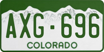 CO license plate AXG696