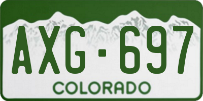 CO license plate AXG697