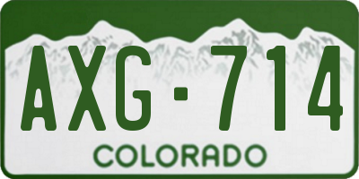 CO license plate AXG714