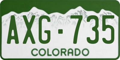 CO license plate AXG735