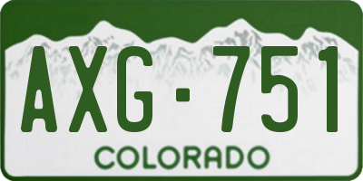 CO license plate AXG751