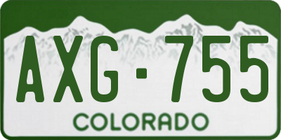CO license plate AXG755