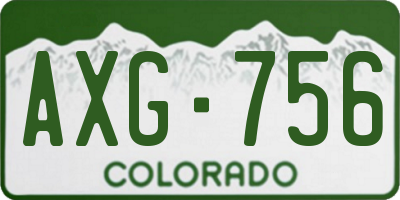 CO license plate AXG756