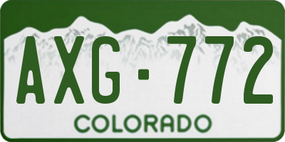 CO license plate AXG772