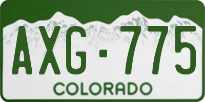 CO license plate AXG775