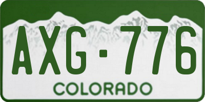 CO license plate AXG776