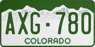 CO license plate AXG780