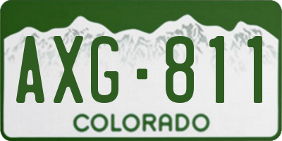 CO license plate AXG811