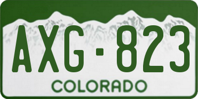 CO license plate AXG823