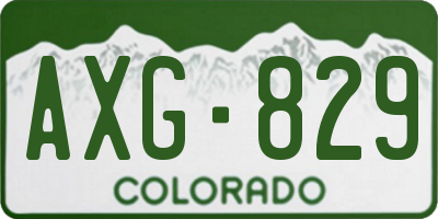 CO license plate AXG829