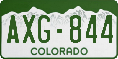 CO license plate AXG844