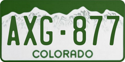 CO license plate AXG877