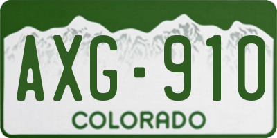 CO license plate AXG910