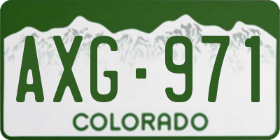 CO license plate AXG971