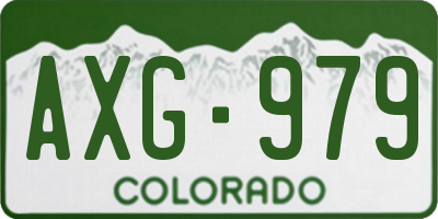CO license plate AXG979