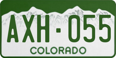 CO license plate AXH055
