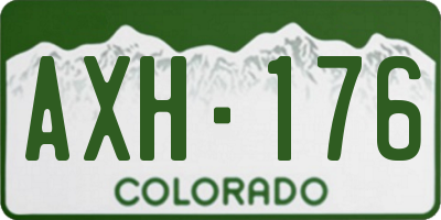 CO license plate AXH176